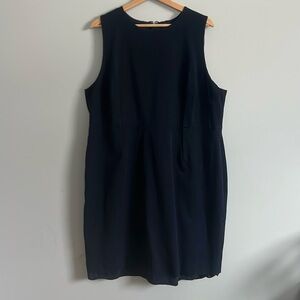 J Crew Navy Blue Sleeveless Sheath Dress Office Plus 22